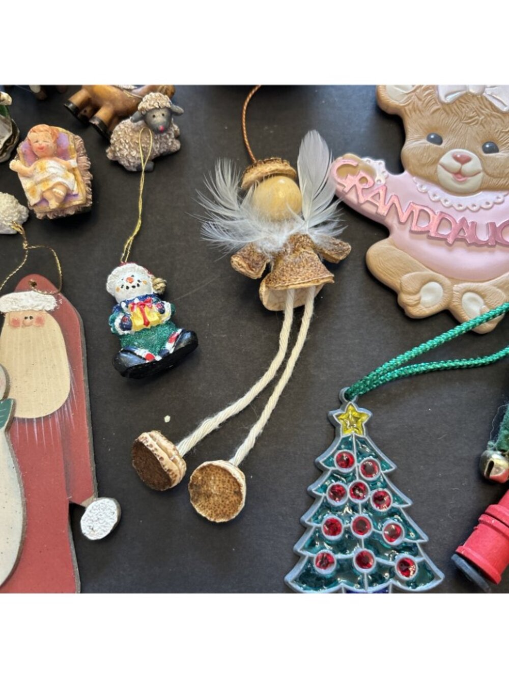 Vintage Christmas Lot Of MANY Ornaments Avon, Handmade, Nativity